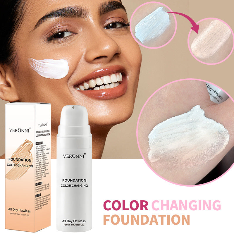 15ML Temperature-changing Skin Color Liquid Foundation Brightening Portable