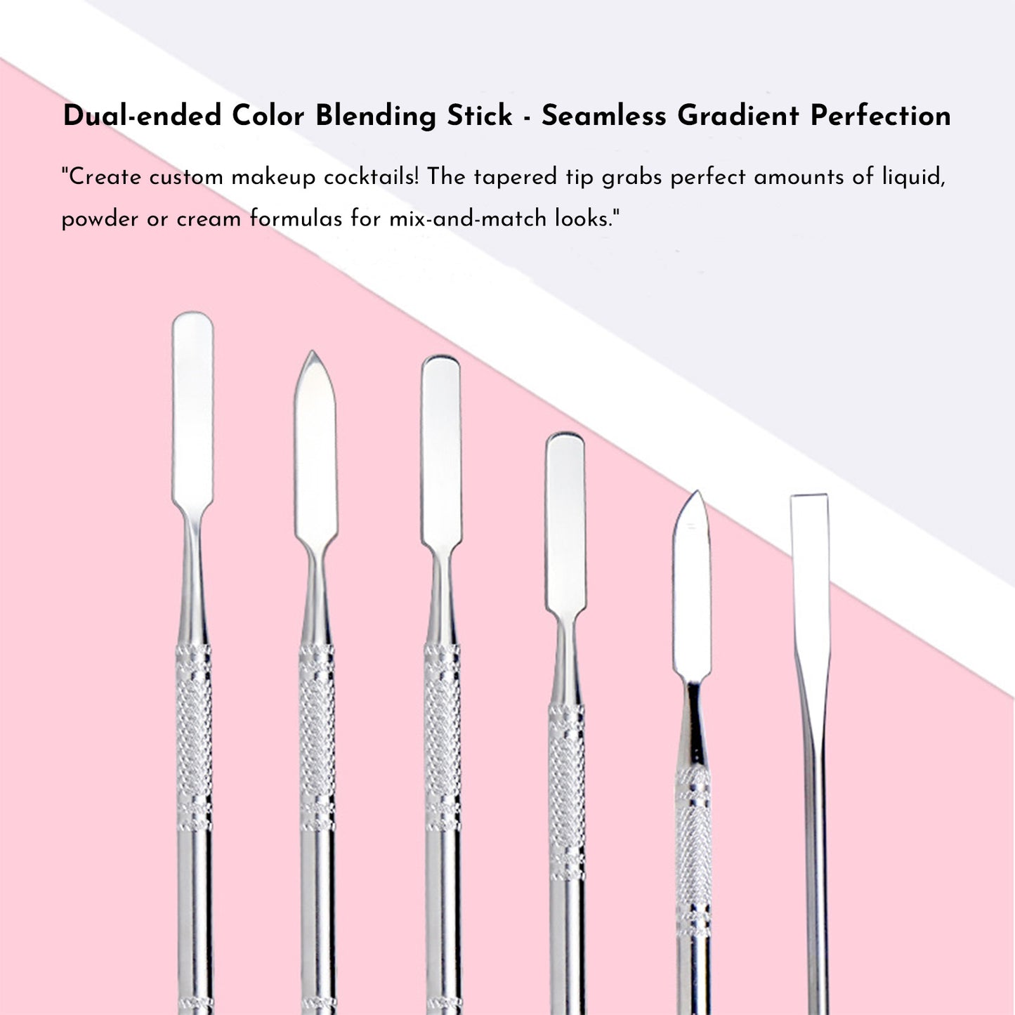 Stainless Rod Depotting Mixing Tool Foundation Mixing Stick Spurtle Spatula Concealer Makeup Eye Shadow Cream Pigments Mixing Tool Nail Art Stirring Rod Cream