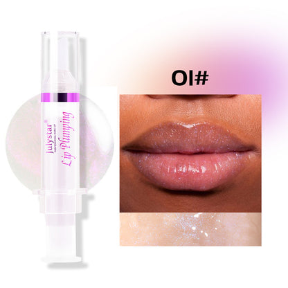 Gloss hydratant longue tenue Pearl, nourrissant et illuminateur, sans taches d'eau, pour des lèvres légères et pulpeuses.