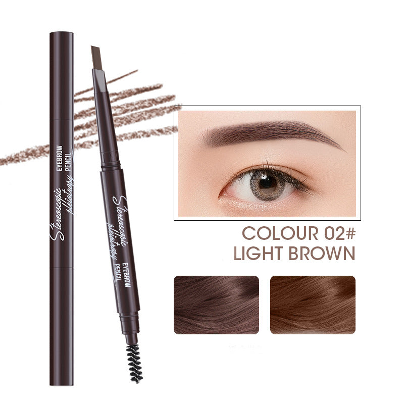 Triangular Double Head Auto-rotating Eyebrow Pencil