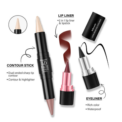 5 Pack Eyeliner Lip Liner Contour Stick Suit