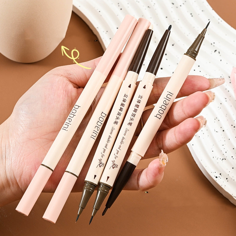 Double-headed Glue Pen Long-lasting Liquid Eyeliner Silky Easy To Use Eye Shadow Pen