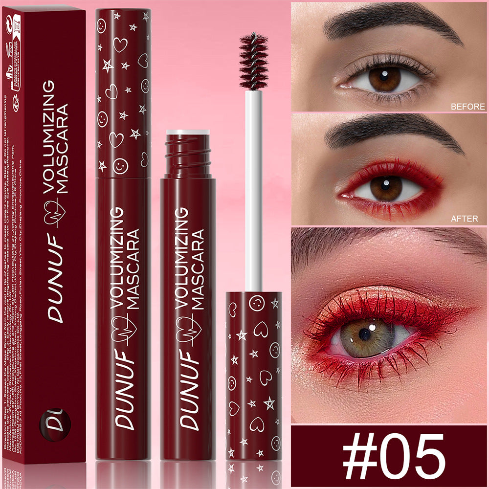 Long Lasting Waterproof Thick Long Curling Color Mascara