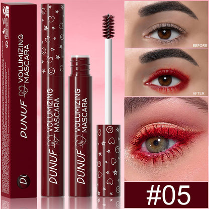 Long Lasting Waterproof Thick Long Curling Color Mascara