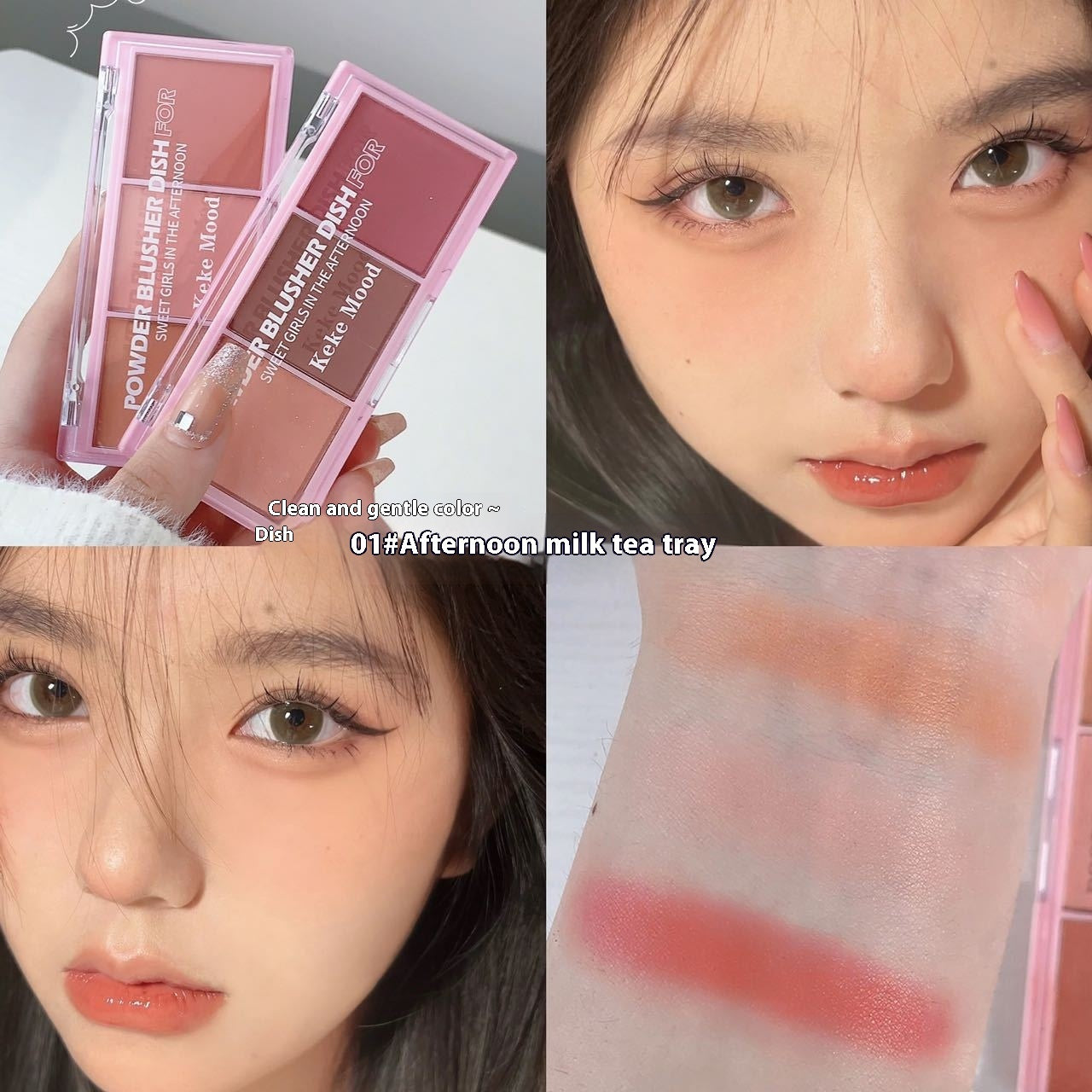 Afternoon Blusher Plate Natural Matte Long-lasting Rouge Student Makeup