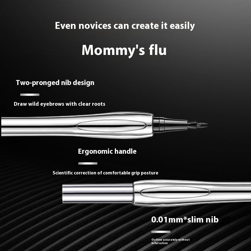 Two-fork Eyebrow Pencil Waterproof And Sweat-proof Natural Three-dimensional Wild Multi-purpose