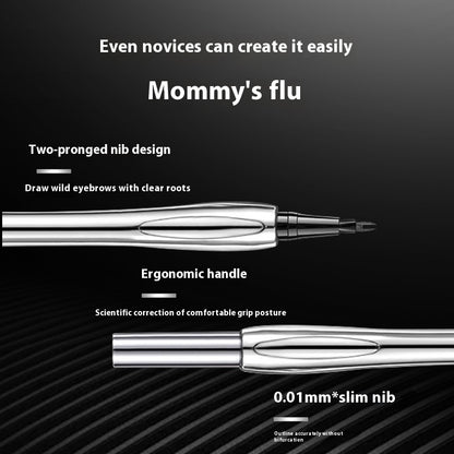 Two-fork Eyebrow Pencil Waterproof And Sweat-proof Natural Three-dimensional Wild Multi-purpose