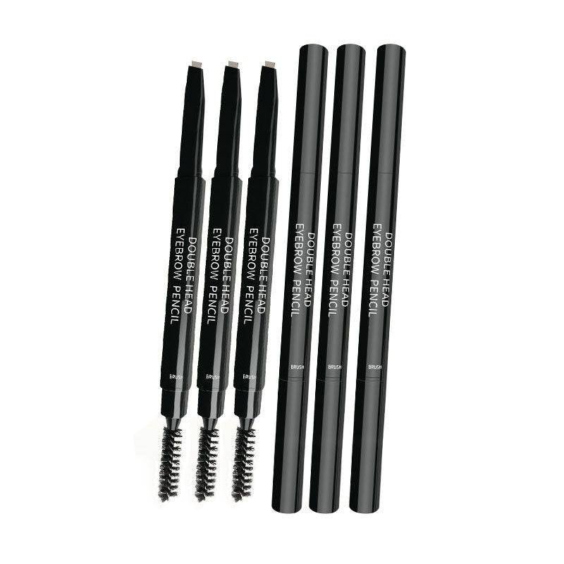 Waterproof And Sweat-proof Long-lasting Smudge-free Double-headed Automatically Rotate Eyebrow Pencil