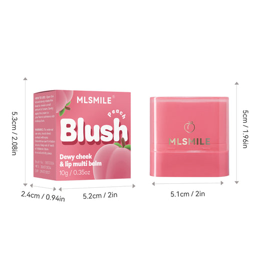 Stick blush fruité en tube plat 2 en 1