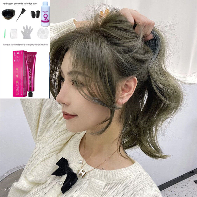 Ammonia-free Hair Color Paste Monochrome Paste Cover White Hair Multi-segment Color One-step Black Tea Gray Blue Black Hair Dye
