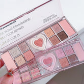Miss Lara Twelve Colors Eye Shadow Plate Shimmer Matte Thin And Glittering
