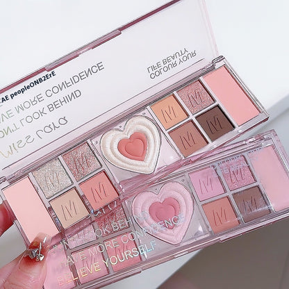 Miss Lara Twelve Colors Eye Shadow Plate Shimmer Matte Thin And Glittering