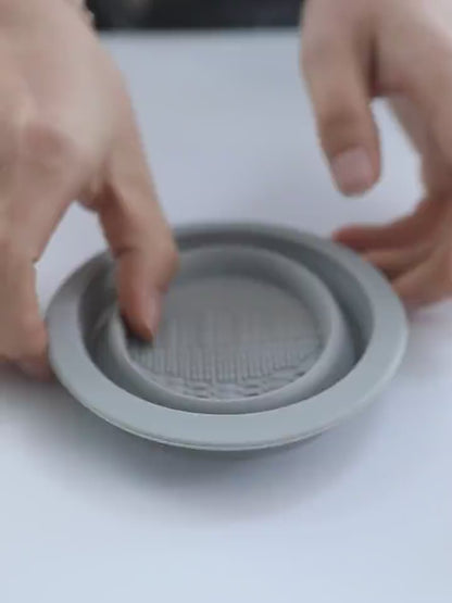 Silicone cosmetic makeup brush cleaning pad